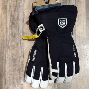 Hestra Army Leather Black and White Alpine Pro Gloves